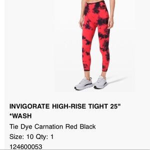 Invigorate Size 10 red and navy tie dye EUC